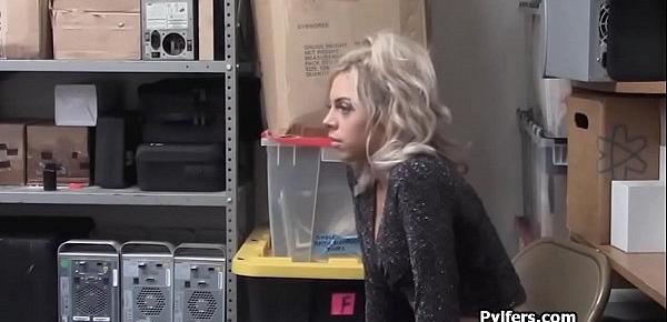  Pounding crazy hot blonde break in suspect at the office